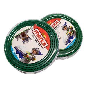 Mayka Toy Block Tape Dark Green 2 Pack 2 Stud 2M/6.5ft Each